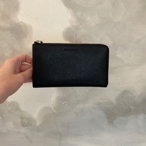 Lo & Sons Black Saffiano Leather Wallet